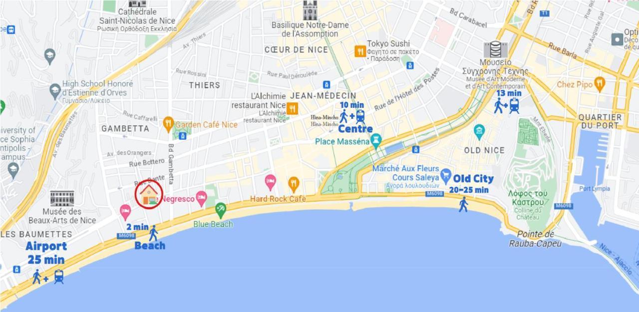 Our Home, Cozy Apartment Two Minutes From The Sea - Clima Nice Ngoại thất bức ảnh